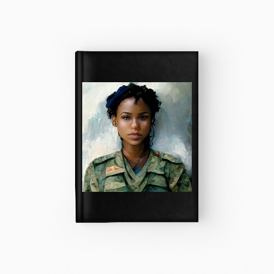 Beautiful US army combat medic painting Hardcover Journal