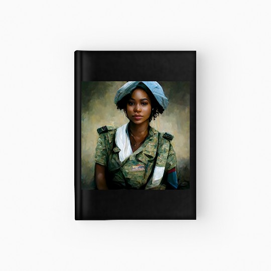 Beautiful US army combat medic painting Hardcover Journal