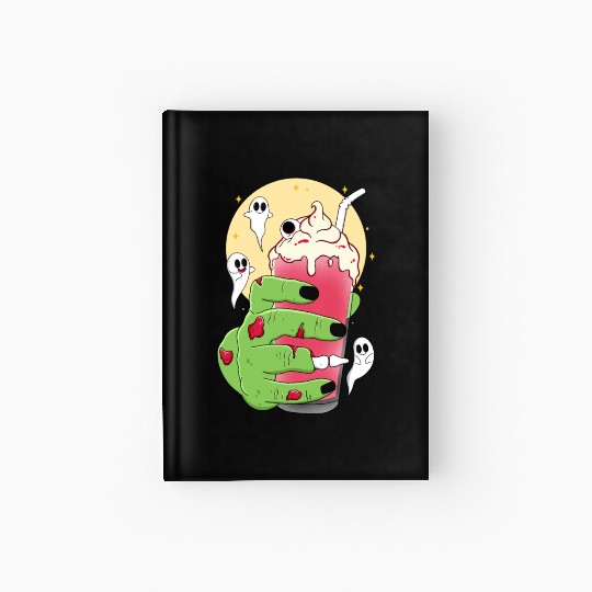 Zombie Halloween Drink Hardcover Journal