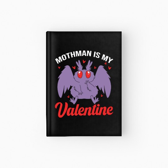 Funny Valentines Day Cryptid Cute Mothman Hardcover Journal