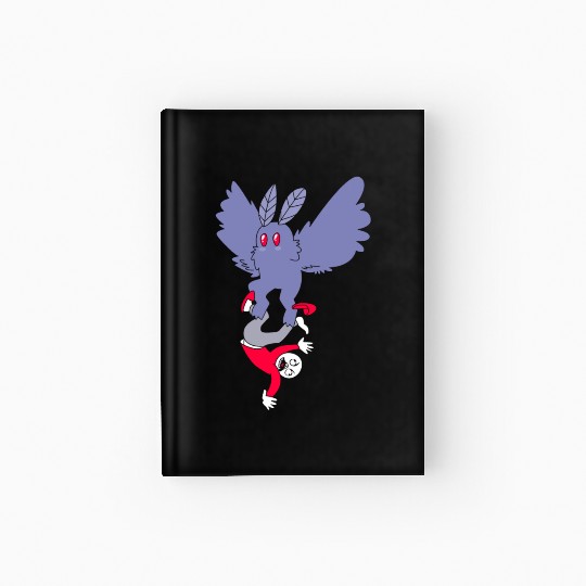 Mothman Abducting Human Goth Cryptid Funny Mothman Hardcover Journal