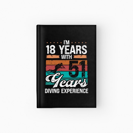 69 Birthday Idea Scuba Diving 69 Year Old Diver Hardcover Journal