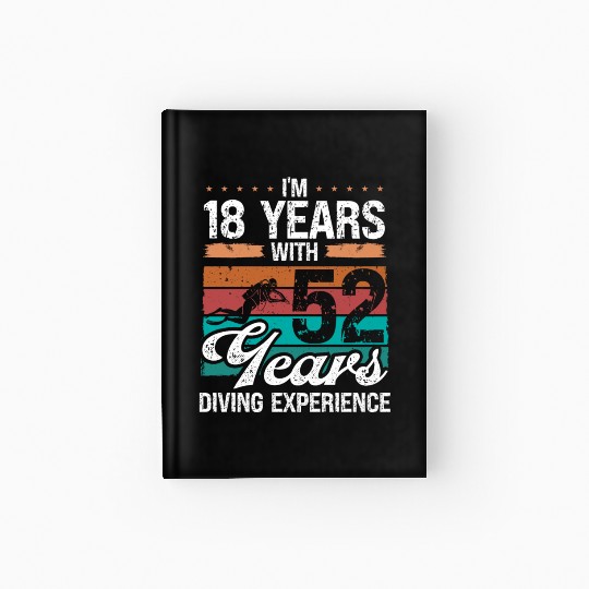 70 Birthday Idea Scuba Diving 70 Year Old Diver Hardcover Journal