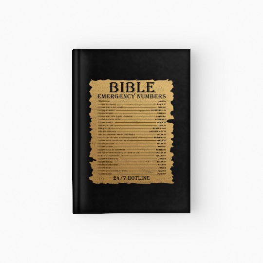 Funny Bible Emergency Number Jesus Christian Hardcover Journal