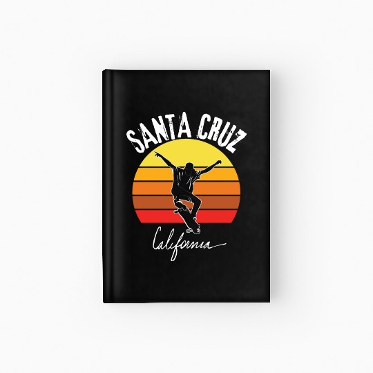 Old School Skater Santa Cruz California Hardcover Journal