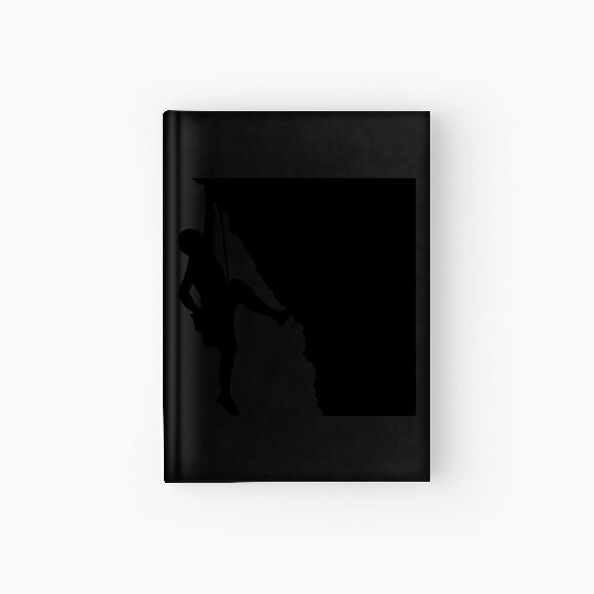 Rock climbing mountaineering silhouette Hardcover Journal