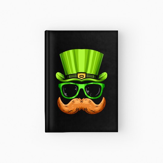 Red Beard Green Hat And Glasses Costume For St. Hardcover Journal