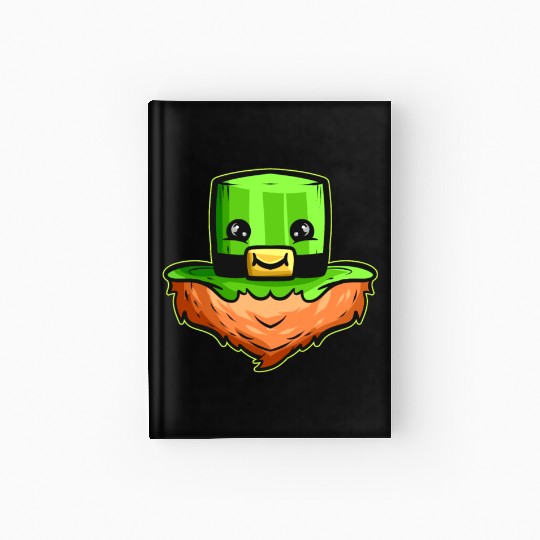 Kawaii Hat With Face And Red Beard For St. Hardcover Journal