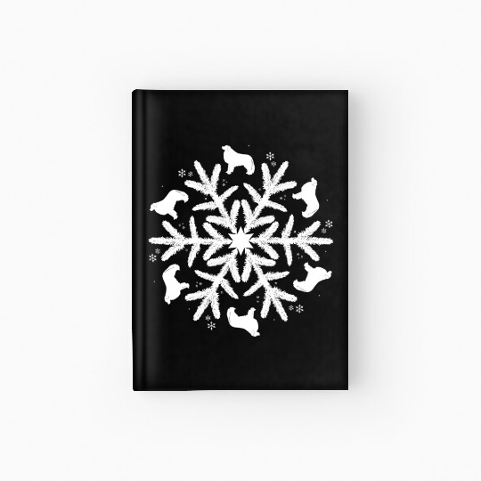 Great Pyrenees Snowflake Pattern Hardcover Journal