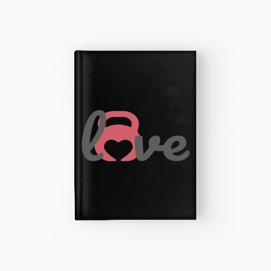 Love Kettlebell Fitness Dumbbell Hardcover Journal