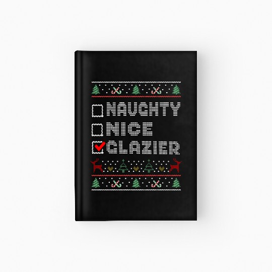 Naughty Nice Glazier, Matching Christmas Group Hardcover Journal