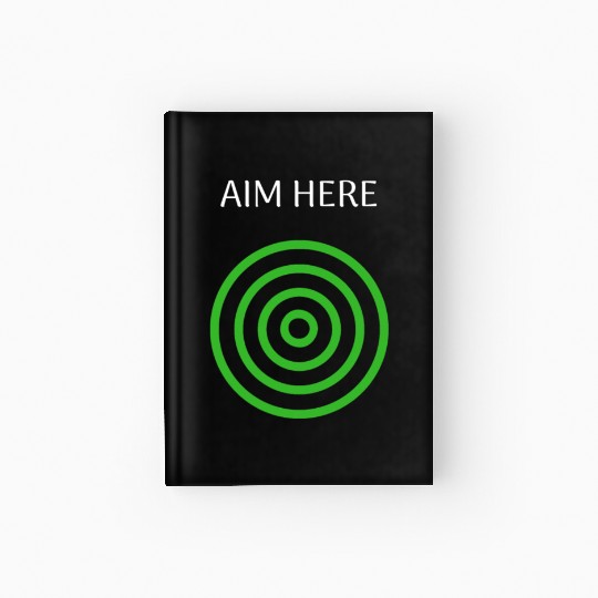 Aim Here Target Archery Bullseye Hardcover Journal