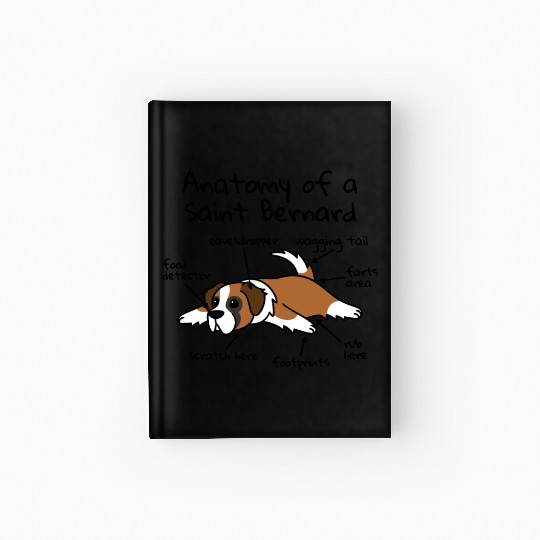 Anatomy Of A Saint Bernard Hardcover Journal
