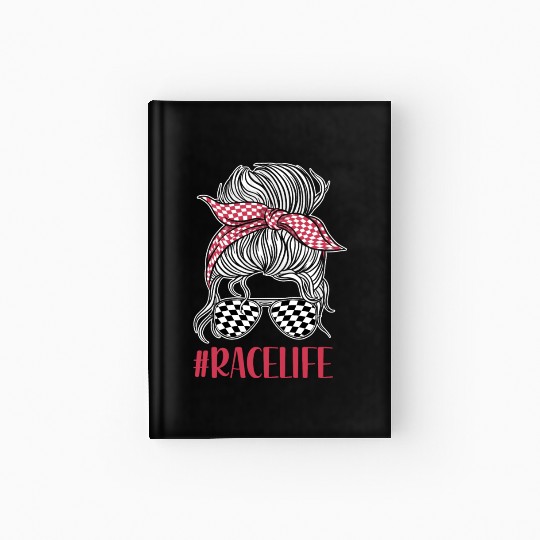 Racing Race Sunglasses Girl Hardcover Journal