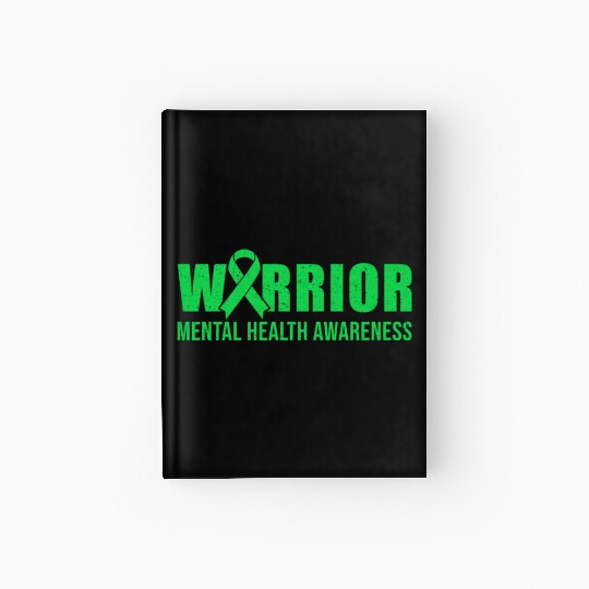 Mental Health Warrior Green Ribbon Hardcover Journal