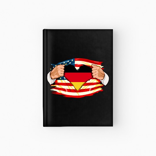 Germans Who Live in America Germany Flag Hardcover Journal