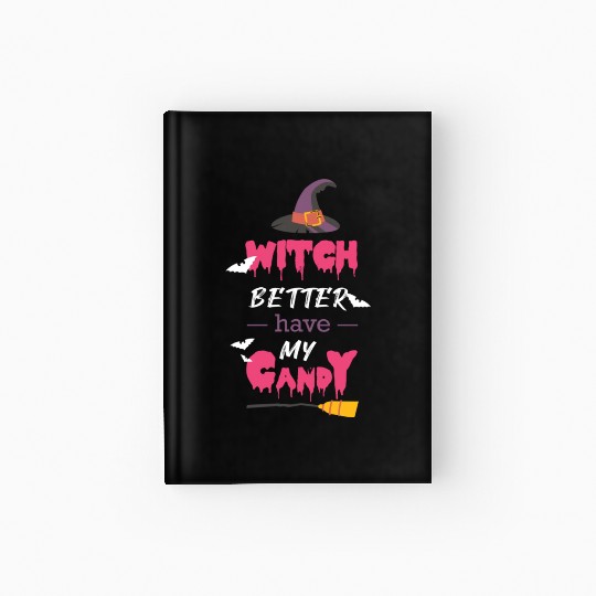 Halloween witch candy Hardcover Journal
