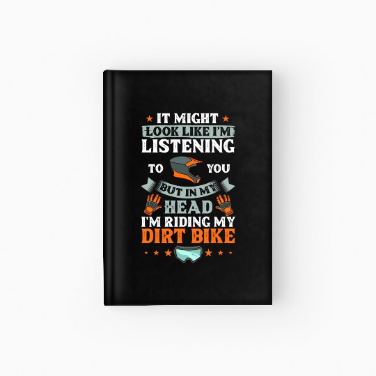 Dirt Bike Electric Motocross Riding MX Rider Hardcover Journal