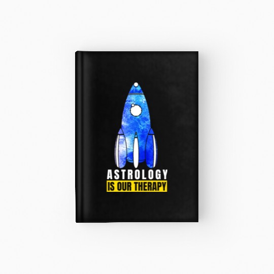 Abstract Delightful Rocket Of Cheerful Astro Quote Hardcover Journal