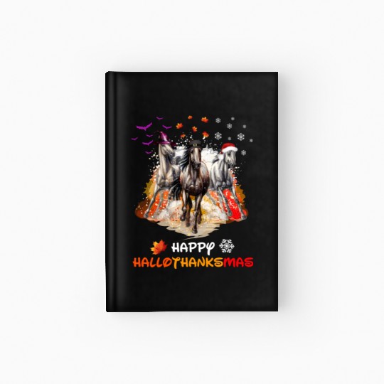 Horses Happy HalloThanksmas Hardcover Journal