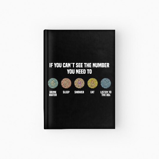 Ishihara Numbers - Listen To The 80s Hardcover Journal