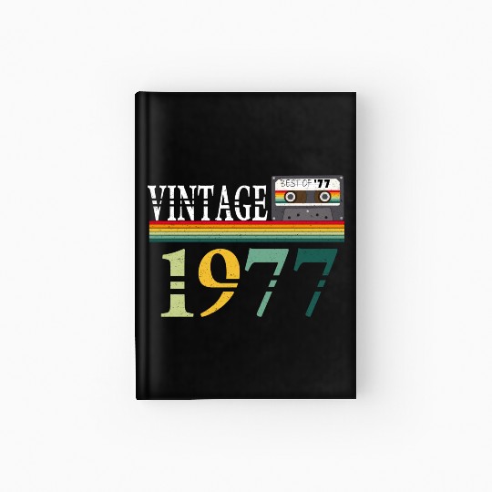 1977 Vintage Vintage Retro Birthday Gift Hardcover Journal