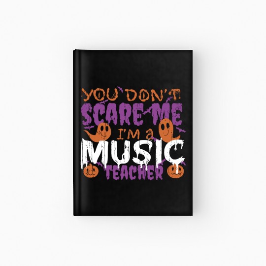 Ghost Pumpkin Music Teacher Halloween Hardcover Journal