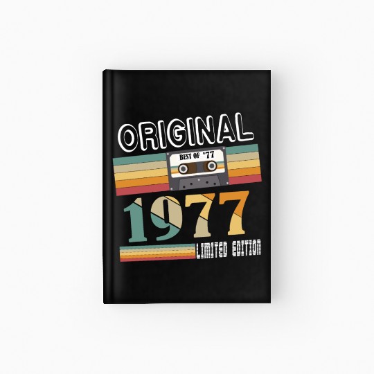 1977 Vintage Vintage Retro Birthday Gift Hardcover Journal
