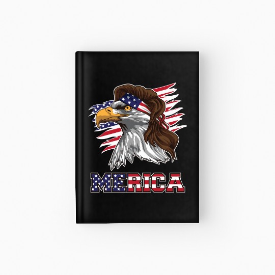 American Bald Eagle Mullet Merica Bird Of Prey Hardcover Journal