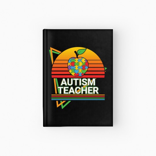 Autism Teacher Retro Hardcover Journal