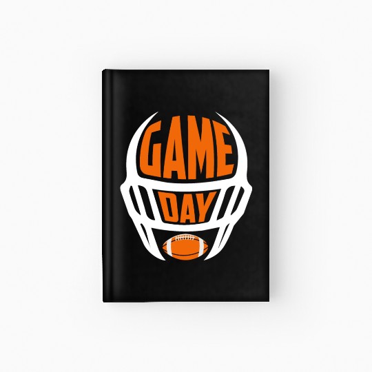 American Football Game Day Essentials Helmet Hardcover Journal