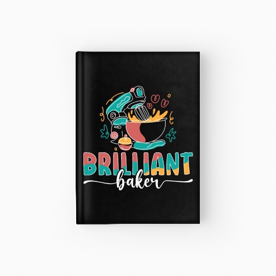 Baker Brilliant Cupcake Baking Bakery Chef Cake Hardcover Journal
