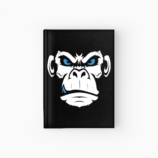 Monkey Head Angry Monkey Face Hardcover Journal