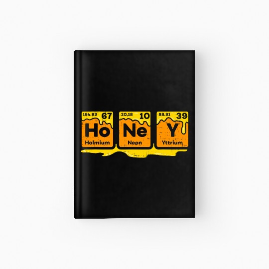 Honey Periodic Table Beekeeper Bee Hives Science Hardcover Journal