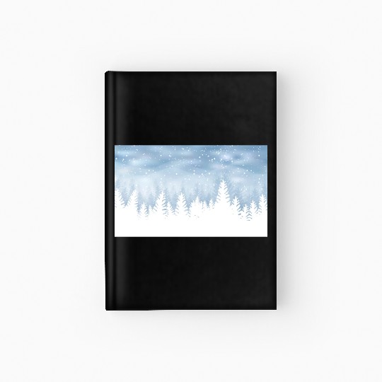 Christmas Winter Wonderland Snow Night Hardcover Journal