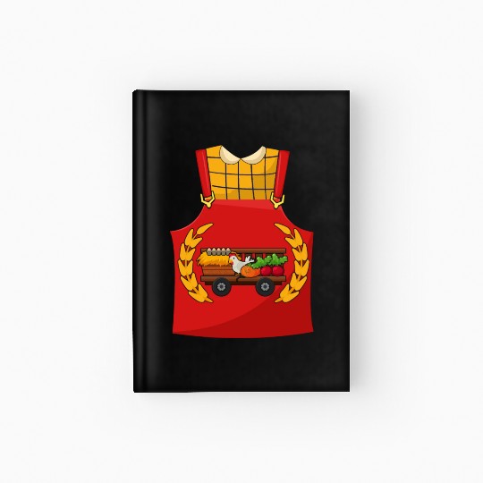 Funny Farm Farmer Costume For Halloween Hardcover Journal