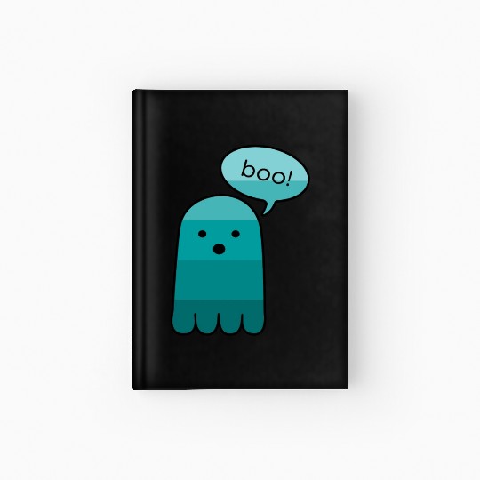 Persian Green Boo Ghost Halloween Hardcover Journal