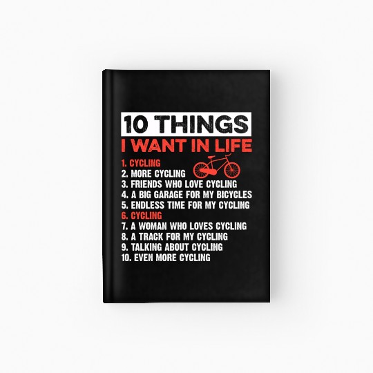 Cycling Riders Cyclist Bicycle Mountain Cycling Hardcover Journal