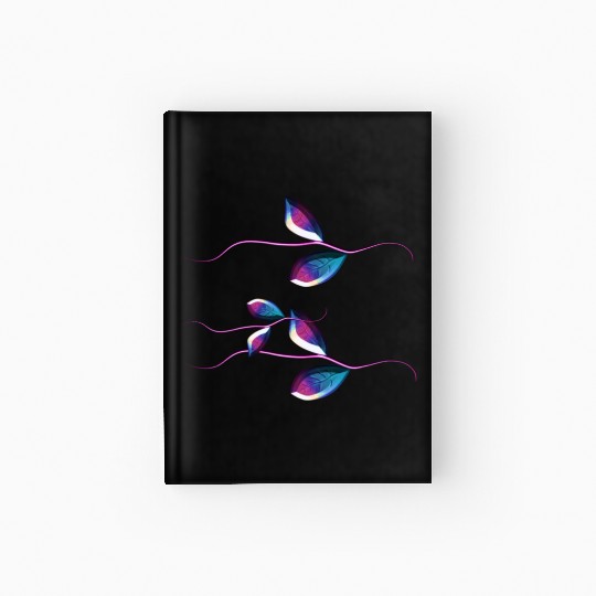 leaves nature stem icon purple Hardcover Journal