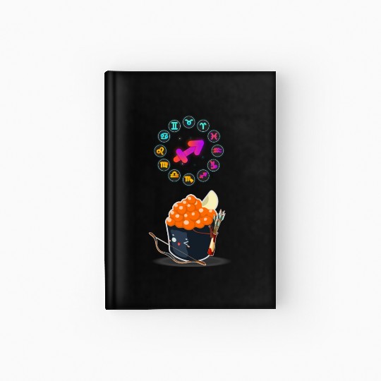 Japanese Sushi Funny Sagittarius Zodiac Sushi Pun Hardcover Journal