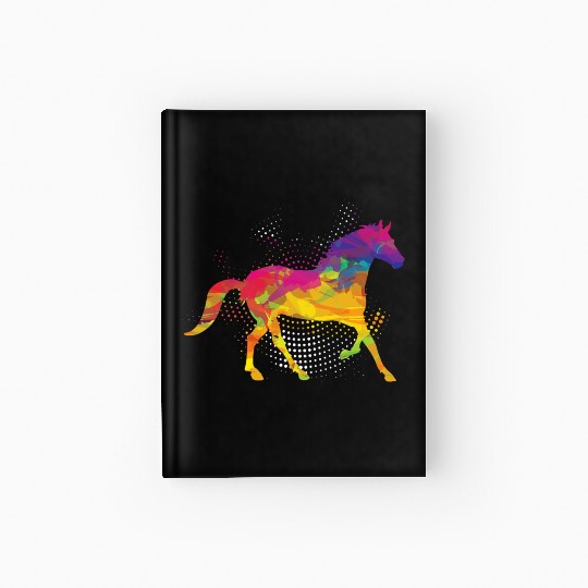 Horse Lover Equestrian Horse Jockey Fan Polygon Hardcover Journal