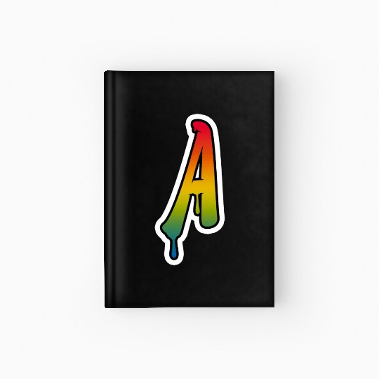 Letter A Graffiti Lettering Alphabet Monogram Init Hardcover Journal
