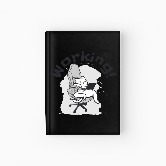 Working Cat Busy Cat Owner Professional Worker Hardcover Journal