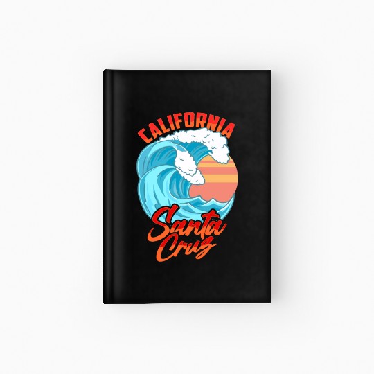 Santa Cruz California Waves Surf Beach Hardcover Journal