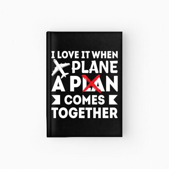 Airline Pilot Plane Comes Together Aircraft Pun Hardcover Journal