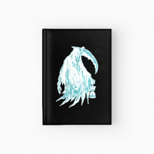 Funny Haloween Green Grim Reaper Costume Hardcover Journal