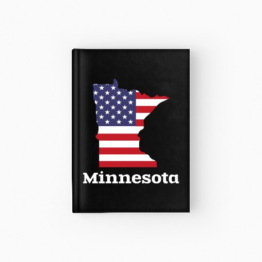 US Minnesota Map Design for proud Minnesotans Hardcover Journal