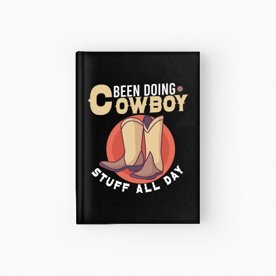 Cowboy Barn Bull Rider Rodeo Country Western Gift Hardcover Journal