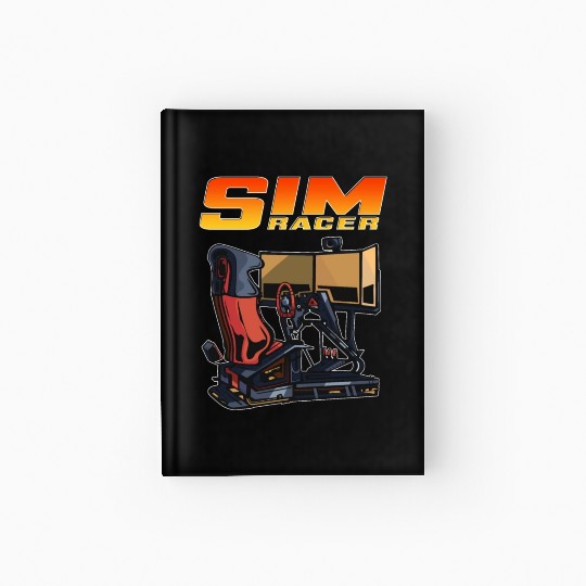 Sim Racer Driving Simulator Gamer Driver Simulator Hardcover Journal