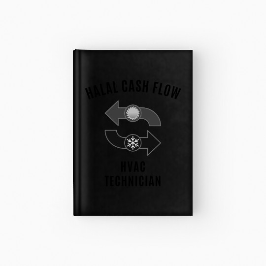 Halal Cash Flow - HVAC Black Hardcover Journal
